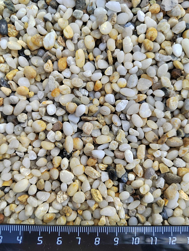 фото Галька крымская жемчужная фр. 3-5 мм. купить в Новосибирске  в интернет-портале КАМЕНЬ КЛУБ