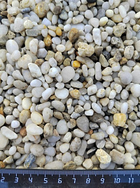 Галька крымская жемчужная фр. 5-10 мм.  купить в Новосибирске фото Камень Клуб