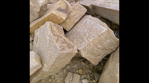 Kamenclub.ru: Песчаник пластушка желтый с рисунком (4-6 см)  купить в Новосибирске плитняк пластушка желтый с рисунком песчаник 9 000 руб/м3   фото КАМЕНЬ КЛУБ