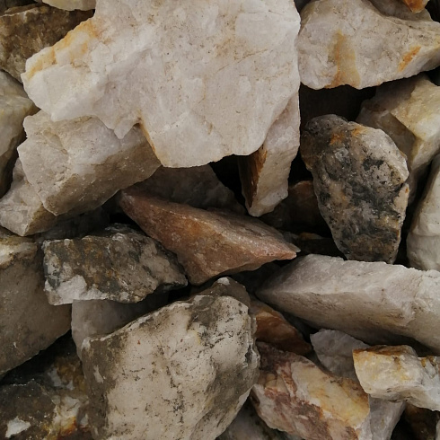 фото Кварц ( фр. 70-100 мм)  купить в Новосибирске в интернет-портале КАМЕНЬ КЛУБ