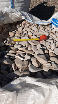 Галька каспийская фр. 40-70 мм.  купить в Новосибирске фото Камень Клуб