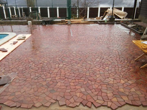 Kamenclub.ru: Песчаник брусчатка (Готика) art PSK-L-01  купить в Новосибирске    2600 руб/кв.м    фото КАМЕНЬ КЛУБ