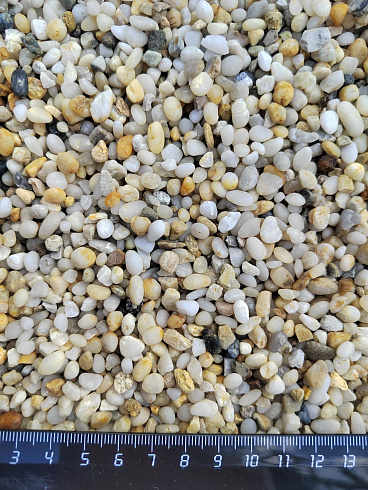 фото Галька крымская жемчужная фр. 3-5 мм. купить в Новосибирске  в интернет-портале КАМЕНЬ КЛУБ