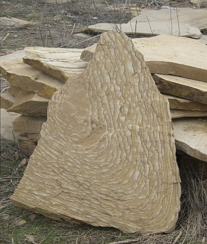 Kamenclub.ru: Форматный камень (плаха) пошаговая дорожка от 70-150 см (4 -12 см)  купить в Новосибирске плитняк  форматный плаха желтый песчаник 9 000 руб/т   фото КАМЕНЬ КЛУБ