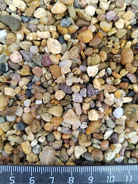 Галька речная окат (рыжая) фр.3-5 мм купить в Новосибирске  фото, отзывы на сайте Камень Клуб