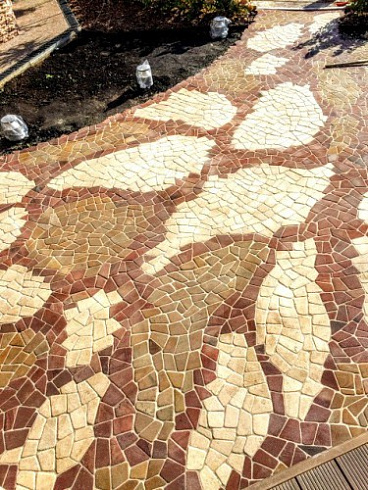 Kamenclub.ru: Песчаник брусчатка (Готика) art PSK-L-01  купить в Новосибирске    2600 руб/кв.м    фото КАМЕНЬ КЛУБ