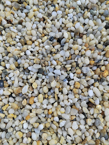 фото Галька крымская жемчужная фр. 3-5 мм. купить в Новосибирске  в интернет-портале КАМЕНЬ КЛУБ