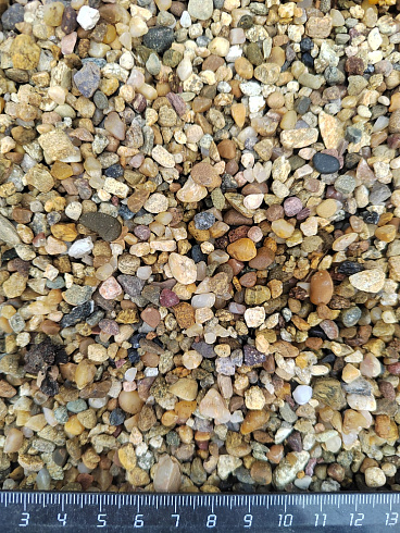 Галька речная окат (рыжая) фр.3-5 мм купить в Новосибирске 