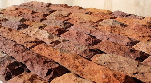 Kamenclub.ru: Песчаник (красный дракон) art PSK-5-03  купить в Новосибирске    3350 руб/кв.м   фото КАМЕНЬ КЛУБ