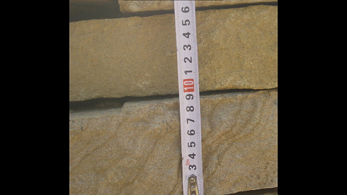 Kamenclub.ru: Песчаник пластушка желтый с рисунком (4-6 см)  купить в Новосибирске плитняк пластушка желтый с рисунком песчаник 9 000 руб/м3   фото КАМЕНЬ КЛУБ