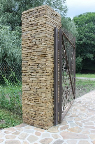 Kamenclub.ru: Песчаник (хворост) art PSG-5-06  купить в Новосибирске    1 900 руб/кв.м   фото КАМЕНЬ КЛУБ