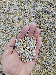 Галька крымская жемчужная фр. 3-5 мм.  купить в Новосибирске фото Камень Клуб