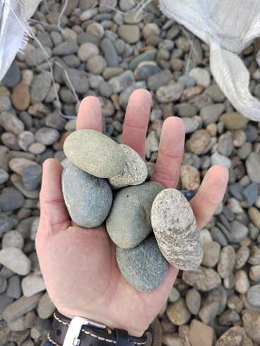 Kamenclub.ru: Галька речная окат (пестрая) фр. 20-40 мм. купить  в Новосибирске галька речная пестрая, серая, серые оттенки галька речная окатанная округлая 5000 руб/т   фото КАМЕНЬ КЛУБ