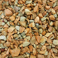 Kamenclub.ru: Щебень крошка желтый (ЗЛАТОЛИТ) фр. 10-20 мм.  купить в Новосибирске златолит бежевый, золотистый, желтый каменная декоративная крошка щебня златолита 10800 руб/т   фото КАМЕНЬ КЛУБ